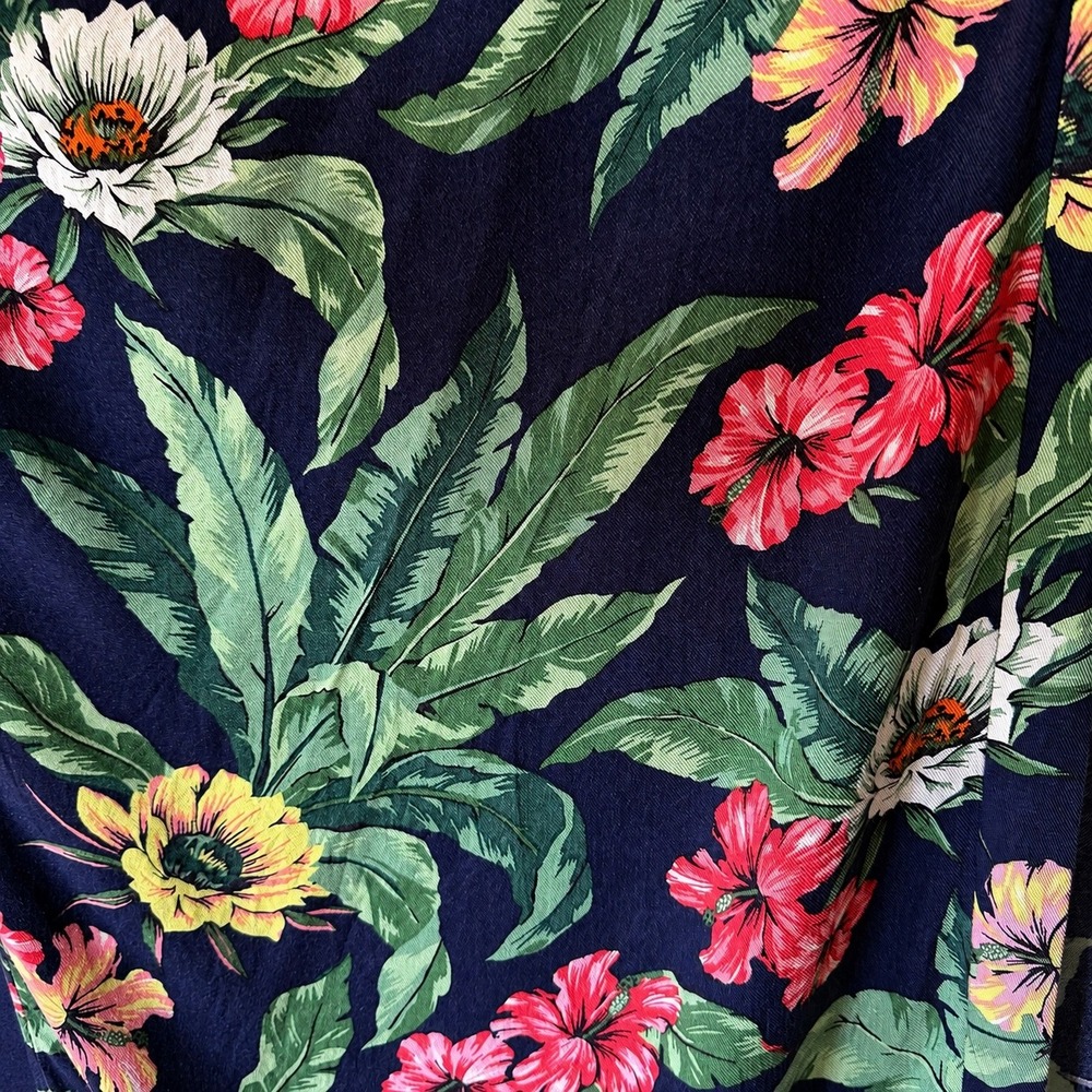 Sunday Best Aritzia Tropical Floral Aitken Kimono Cardigan Navy Blue XXS/XS - Picture 3 of 8